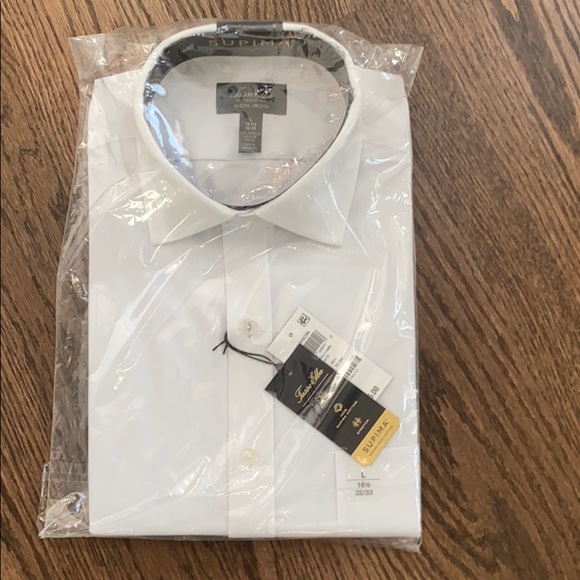 NWT white dress shirt Tasso Alba size 16.5/33-34